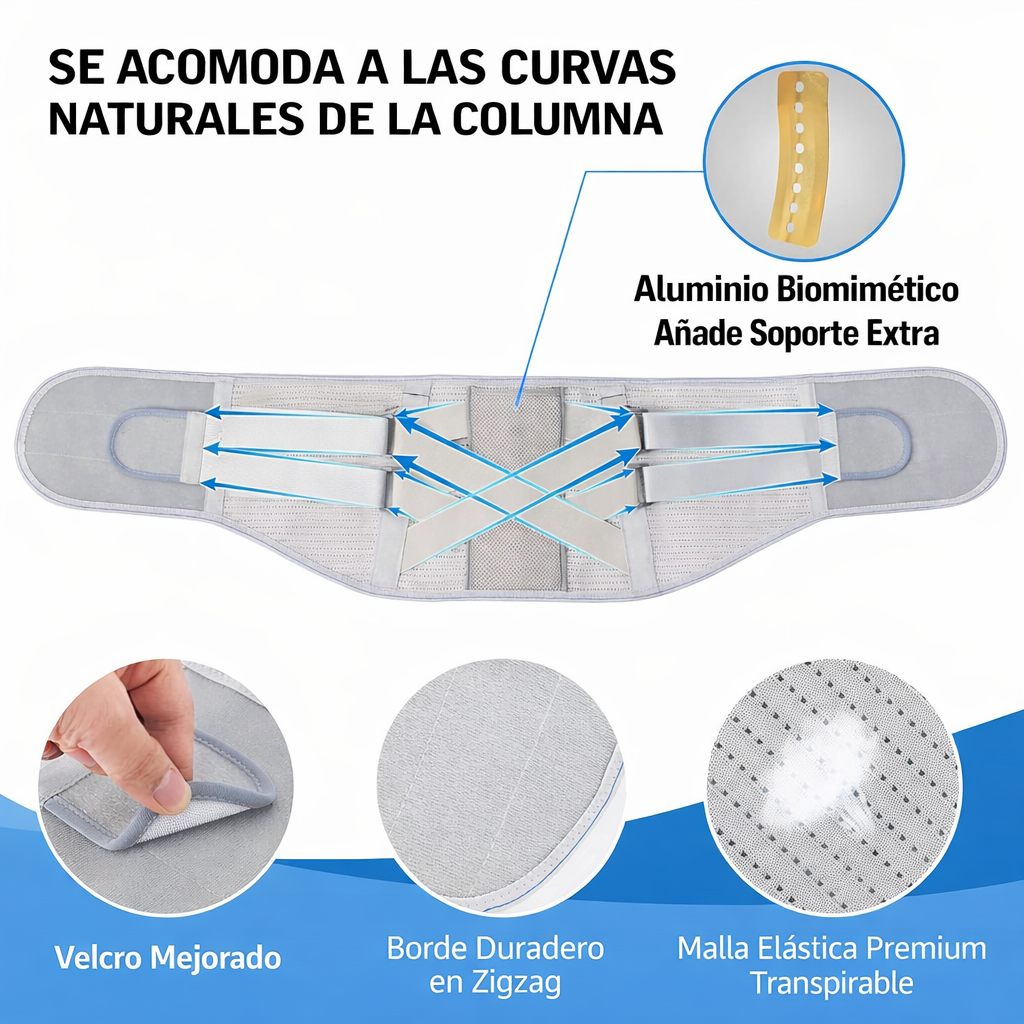 Faja Lumbar MaxSoporte – Alivio constante para tu espalda baja | Sujeción sólida sin sacrificar comodidad